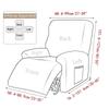 1 2 3 Seater Velvet Recliner Chair Cover Elastic Split All-inclusive Sofa Covers for Living Room Lounge Armchair Slipcovers Home