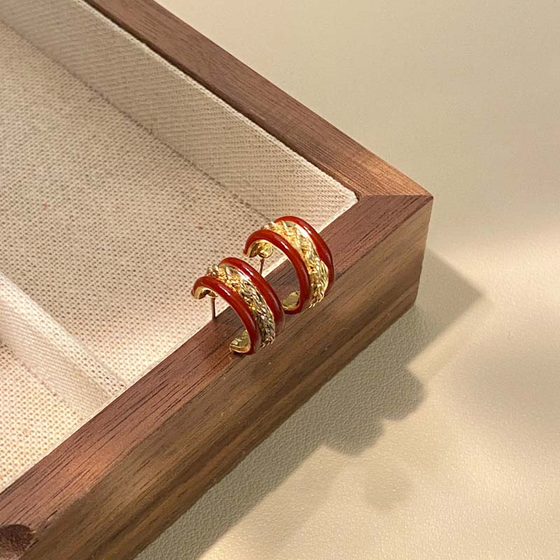 Ретро искажение С-образные серьги дизайн смысл дамы изысканные серьги праздничные украшения вечеринка