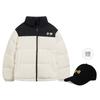 Li Ning Горячие горшки Коллекция пуха Пуховик Зимний Унисекс Кремовый AYMS307-1