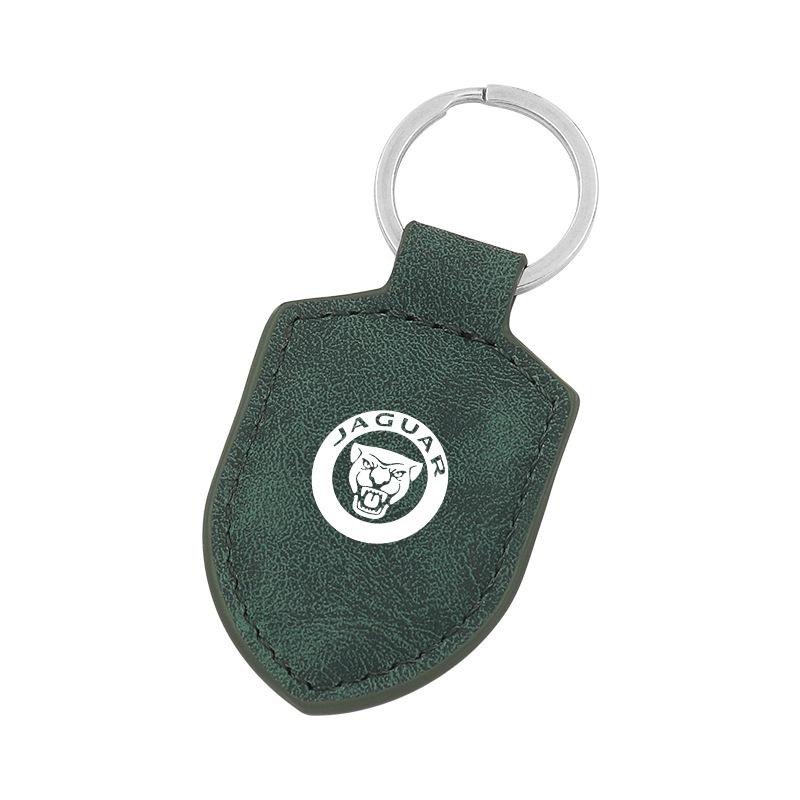 Кожаный брелок с узором под карбон для Jaguar XEL, F-Pace, F-Type и XF