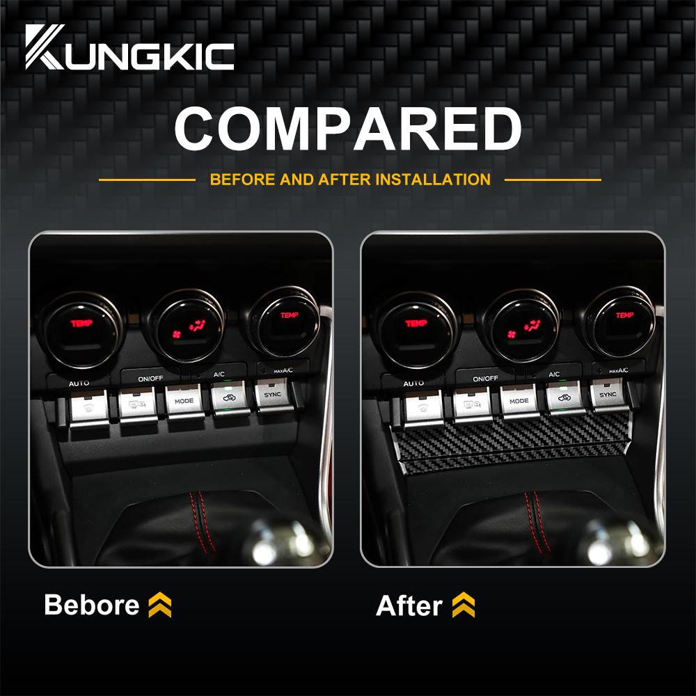 Real Soft Carbon Fiber Interior Trim For Subaru BRZ Toyota GR86 2025 2025 2025 2025 AC Button Decor Stickers Accessories