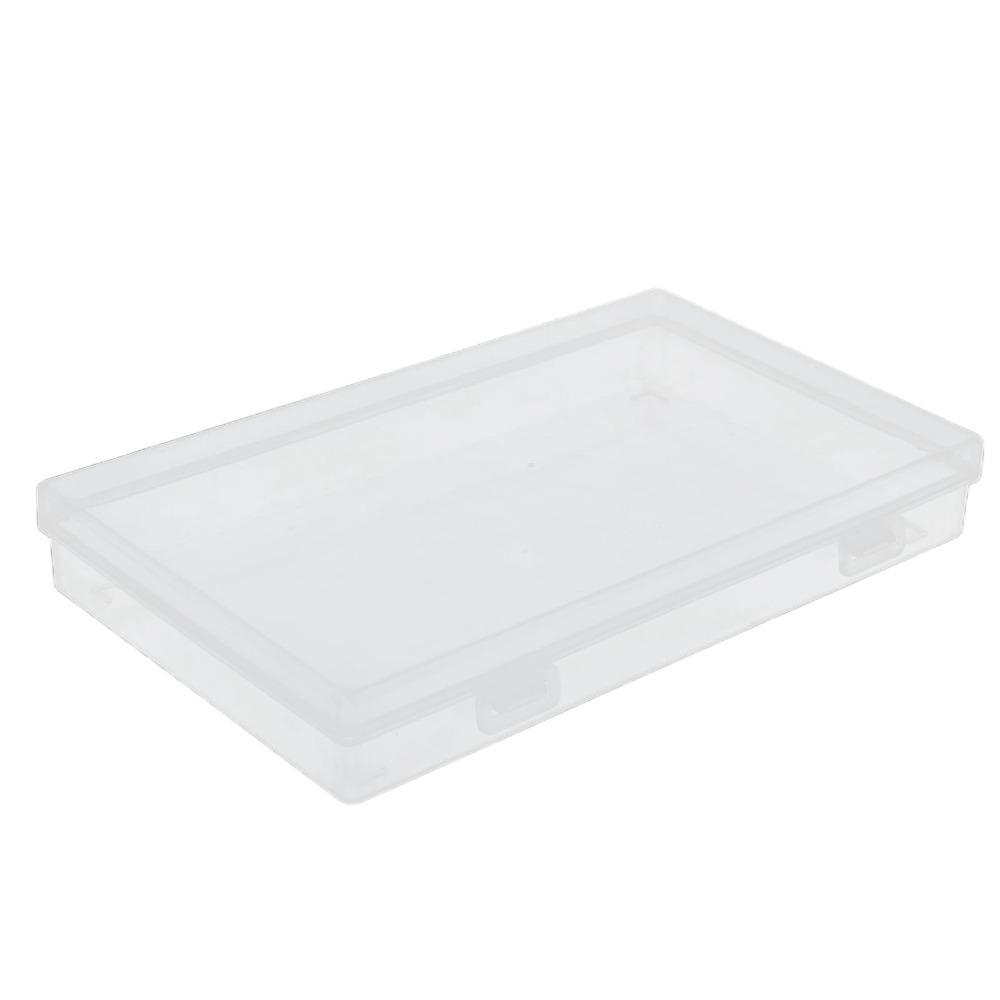 4pcs Transparent Transparent Plastic Box PP Multipurpose Storage Box Office Supplies