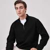 FIRS Men's Autumn 10A Antibacterial Brushed Wool-Silk Blend Quarter-Zip Sweatshirt
