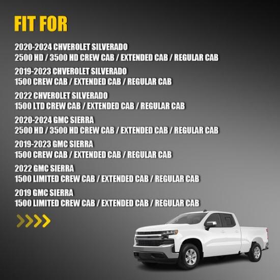 Driver Mirror Replacement Glass For -2024 Chevrolet Silverado 2500/3500 HD