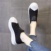 Woman Footwear Low Black Slip On Shoes For Women High Platform 2024 New Spring Cotton Cheap Stylish Offer Autumn Casual In