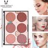 6-in-1 Exquisite Girl Rectangular 6 Color Light Luxury Color Blush Dish Skin Friendly Blush Stylish Portable Makeup Repair Blush