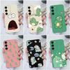 Case For Samsung Galaxy S23+ Ultra S22+ S21 S20 FE Note 10 20 Lite Cute Dinosaur Liquid Silicone Soft TPU Back Cover For Samsung S22 S23 Bumper Funda