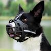 Dog Muzzles Soft Silicone Basket Muzzle with Reflective Stripes Allows Panting Drinking Prevents Unwanted Barking Biting Chewing