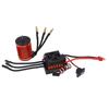 Brushless Motor ESC 4 Pole 12 Slot 3300KV Motor and 60A ESC for 1/10 Brushless RC Car
