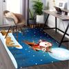 Christmas Santa Claus Deer Snow Night Moon Winter Scene Wall Sticker Home DecorOffice Mat Perfect for Home Decor Office Desk Chair Rugs Chai