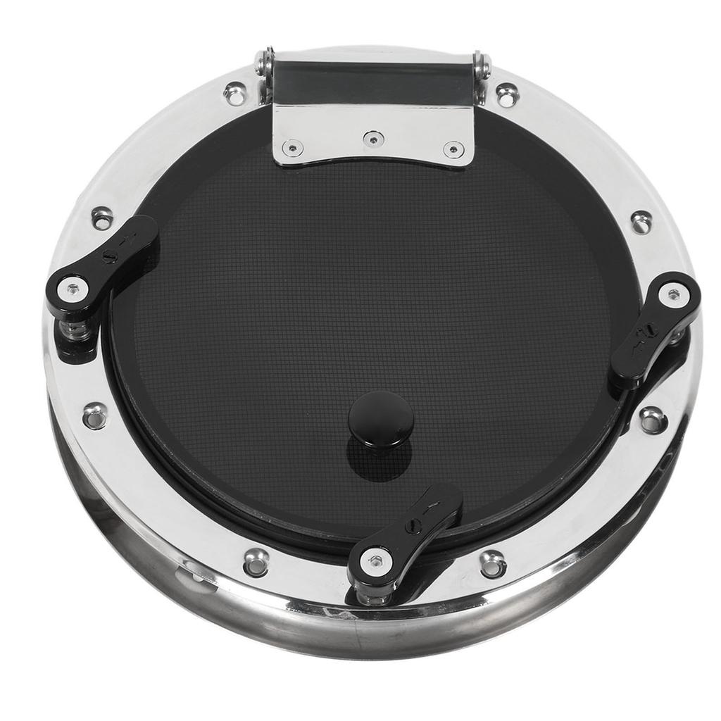 10 Inch Boat Round Porthole Window Inward Opening Stainless Steel Tempered Glass Porthole Window with Screen and Fixed