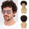Short Curly Wigs for Men Synthetic Wig Men Heat Resistant Daily Natural Fluffy Breathable Male Wig Cosplay Halloween