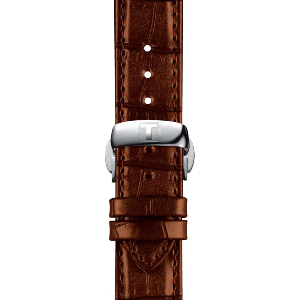 Tissot Le Locle Wristwatch Leather Strap T0064071603301 Men's Silver Dial