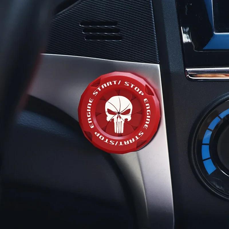 Крышка кнопки запуска и остановки автомобиля Onekey, декоративная наклейка для салона автомобиля, защитный чехол для переключателя зажигания и запуска двигателя, мотоциклетное кольцо StartRing