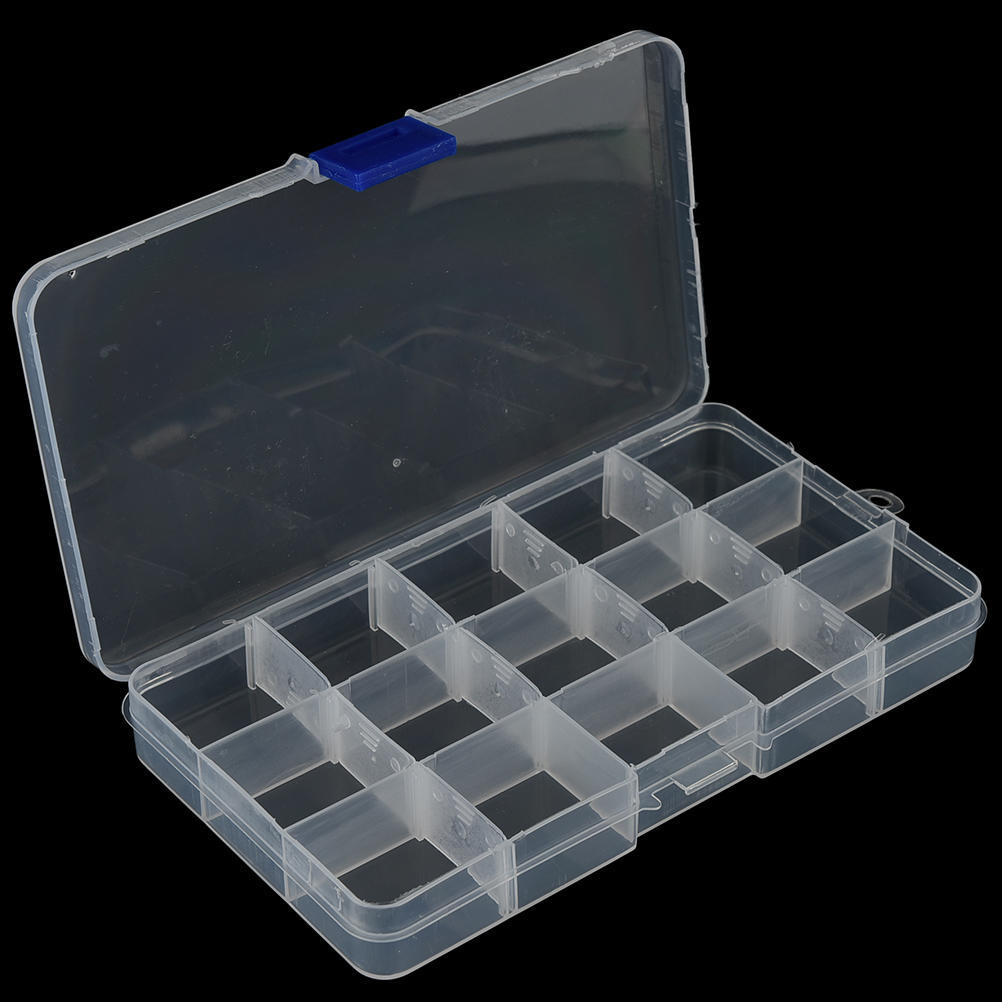 1Pcs Multi-Grid Transparent Storage Box Storage Box Medicine Box Free Assembly Finishing Box
