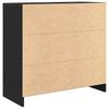 Sideboard with Drawer Black Oak Effect 80 x 34 x 76 cm