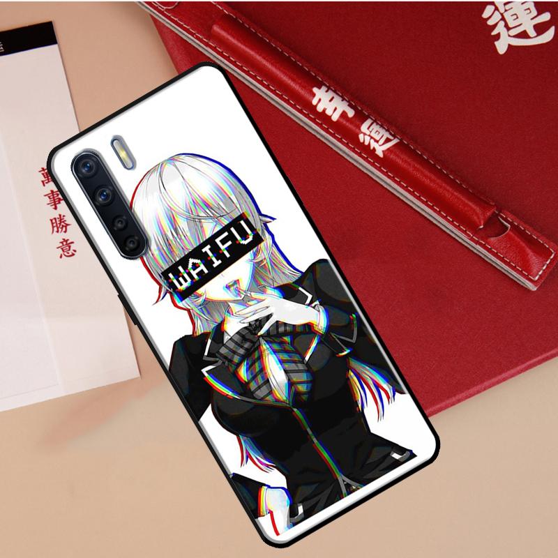 Чехол с аниме-девушкой Waifu для Oppo A78 A38 A80 A60 A40 A18 A98 A58 A96 A76 A16 A94 A74 A54 A15 A17 A57 A77 A5 Pro