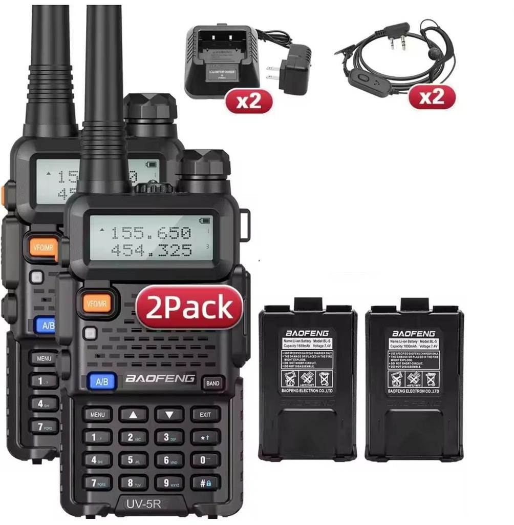 Baofeng UV-5R Мощная двухдиапазонная рация дальнего действия (Английская версия)