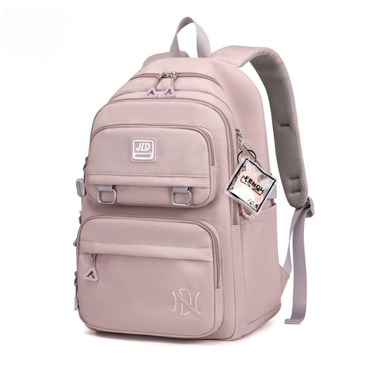 Middle School Student Schoolbags for Girl Commuting Large-capacity Backpacks Fashion Leisure Solid Color Book Bag Ultra-light Waterproof Knapsack