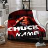 Chucky Returns With A Bloody Twist Customize Your Name Cartoon Movie Pattern Blanket Chair Office Sofa Bed Camping Soft And Warm Give To Relatives And