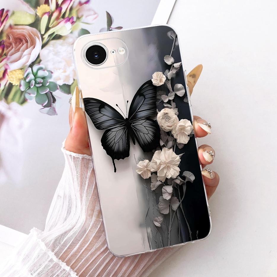 For Apple iPhone 16e Case A3409 Luxury Flowers Butterfly Painted Cover Soft Slim Phone Case For iPhone 16e iPhone16e Fundas Bags