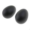 1 Pair Handcrafted Plastic Egg Shaker Black Kids Rattle Toy Birthday Gift