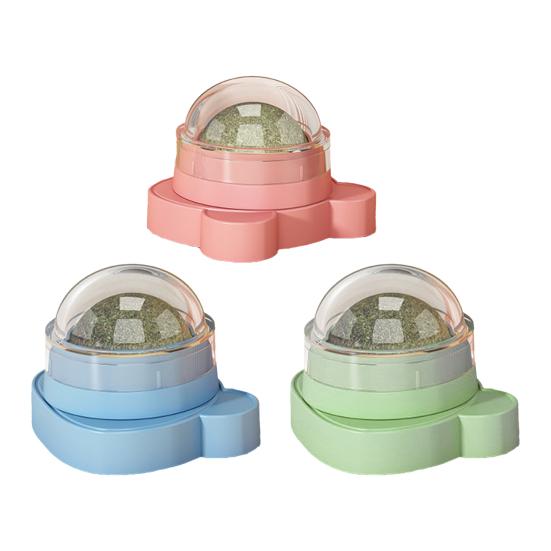 Игрушка-шарик с кошачьей мятой для кошек, вращающийся на 360 градусов шарик с кошачьей мятой, безопасная жевательная игрушка для котят для кошек, лизание, здоровье зубов, способствует активной игре