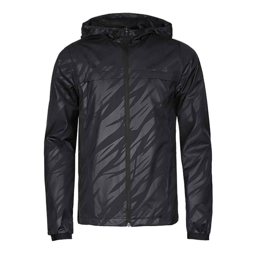 adidas Neo M Fav Mesh L WB Серия Lifestyle Худи на молнии с длинным рукавом Удобная куртка Мужские куртки Черный CV9343