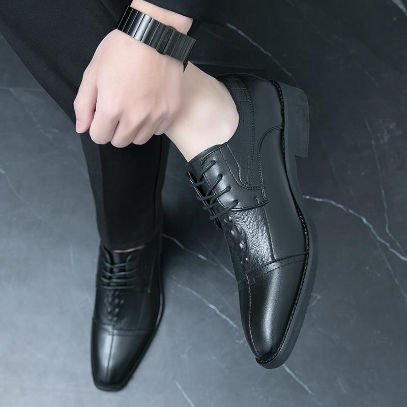 Модная мужская обувь из кожи с острым носком Модный джентльменский стиль Свадебная вечеринка отдых на открытом воздухе деловая ходьба мужская офисная обувь