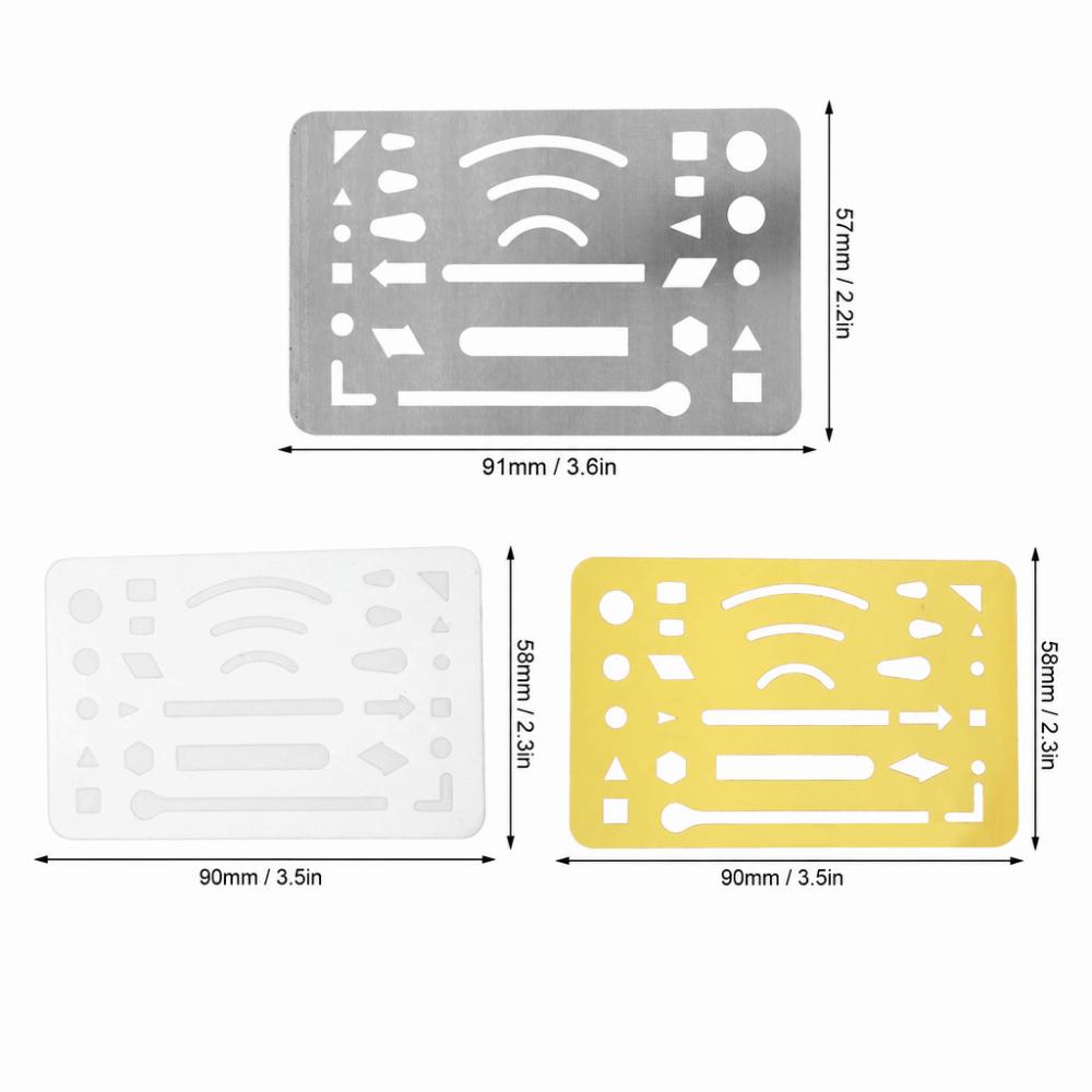 10PCS 27 Holes Erasing Shield Multi-shape Drawing Pattern Ruler  Draft Creation