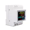 Din Rail AC Monitor 6IN1 110V 220V 380V 100A Voltage Current Power Factor Active KWH Electric Energy Frequency Meter VOLT AMP