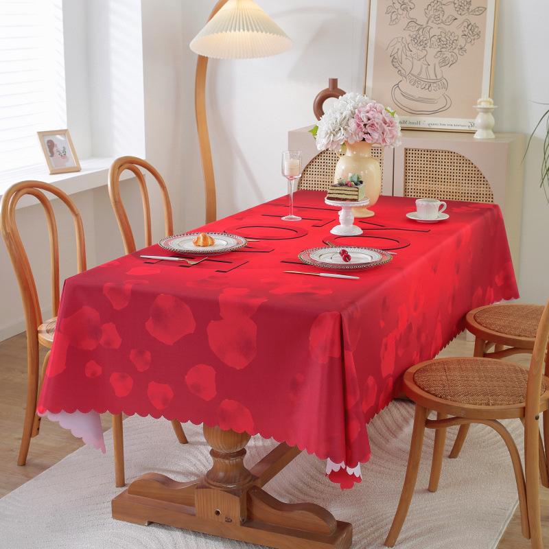 Скатерть 1шт водонепроницаемая и жиростойкая обеденная столовая обитая полиэфирной тканью