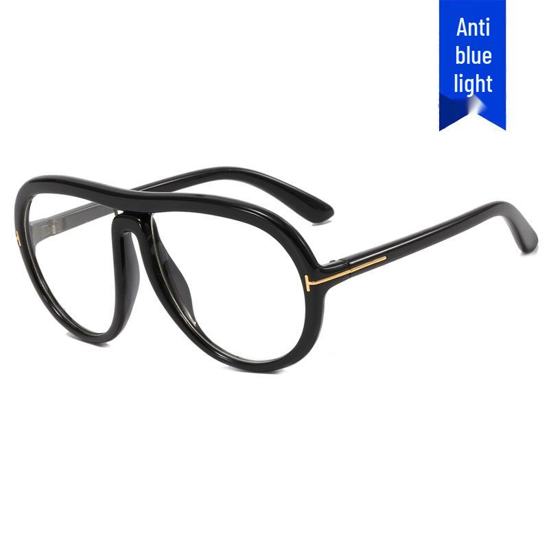 Оправа для очков T-образной формы в стиле «лягушка» с защитой от синего света, модные ретро-очки с крупной оправой, 2023 год.