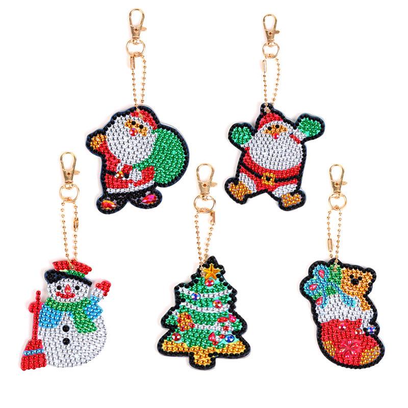 Брелок с вышивкой в виде мультфильма с бриллиантами, популярная картина с бриллиантами, подарки, брелок ручной работы, 1 комплект, сделай сам, 5D