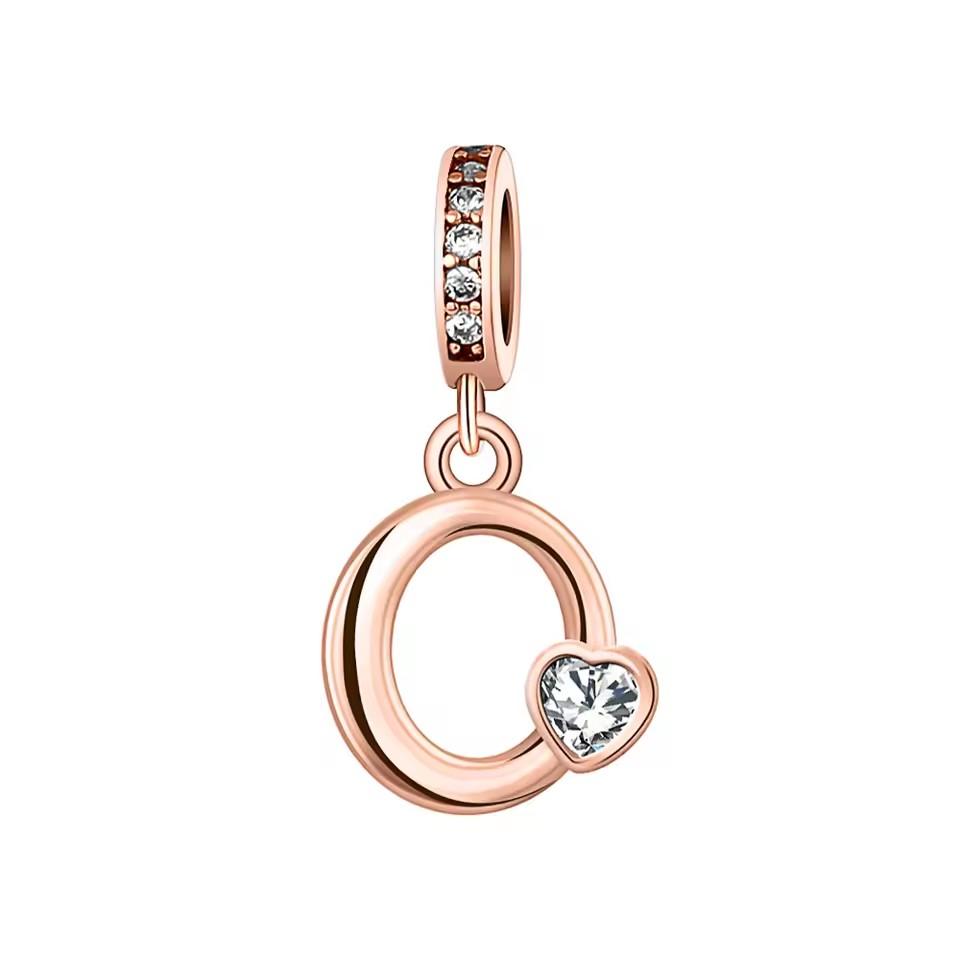Новый медный с покрытием Rose Gold, Light Gold, двухцветный, с 26 английскими буквами, подвеска-шарм, совместим с браслетами, ожерельями, для самостоятельного изготовления украшений