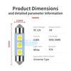 100 шт. Белая потолочная лампа C5W C10W 5050 3SMD 31/36/39/41 мм DC12V Автомобильная светодиодная лампа для номерного знака, купола, festoon, двери, лампы для чтения, интерьера