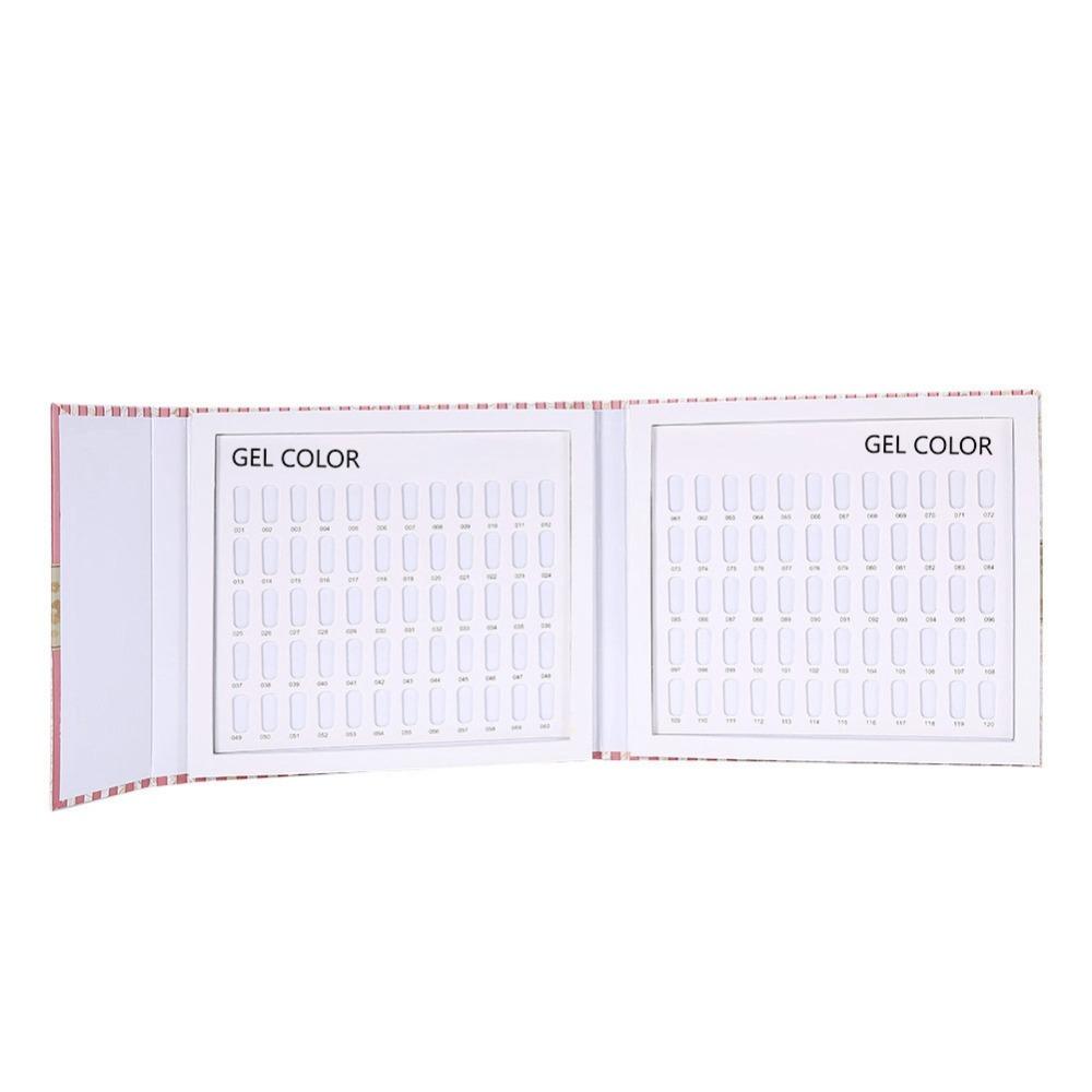 High Grade Nail Color Display Book 120 Colors Nail Polish Display Board Design Tool