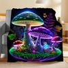 1 шт. Плед флисовый Throw Fantasy Mushroom Лесной гриб в стиле бохо Мягкий тонкий Пледы для дома Машины Кемпинга Дремоты Пикника