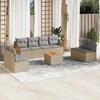 VidaXL Garden Lounge Set with Cushions 9 Pcs, Patio Sofas, Patio Furniture Set, Outdoor Furniture, Beige 3227578