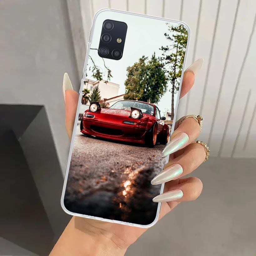 JDM Машина MX5 Милый чехол для телефона для Samsung Galaxy A52 A32 A22 A12 A02S A50S A30S A10S Note 20 Ultra 10 Plus S10 A31 A20 A71 A72 Gal