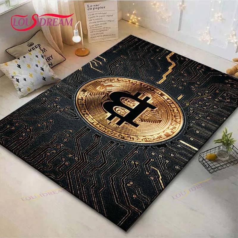 Горячий Изысканный 3D Ковер с Принтом Bitcoin BCT Наружный Ковер Ковер для Зоны Нескользящий Ковер Декор для Спальни Ковер для Комнаты Подарок
