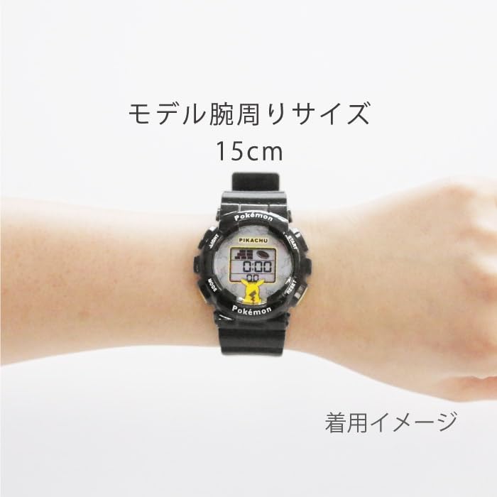 J-AXIS Pocket Monsters Digital Watch EL Backlight Calendar Stopwatch Chime Alarm CP3A0002-BL Unisex Kids blue