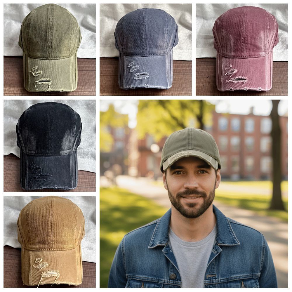 Cotton Distressed Cap Vintage Baseball Cap New Design Unisex Hat
