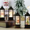 Christmas Snow Lantern Battery Operated LED Light Water Glittering Santa Snowman Hanging Night Lamp Holiday Decor