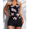 Summer 2026 Swimsuits Closed Tankini Sets Female Swimwear Push Up Beach Wear Two Piece Bathing Suits Pool Women's Swimming Suit
