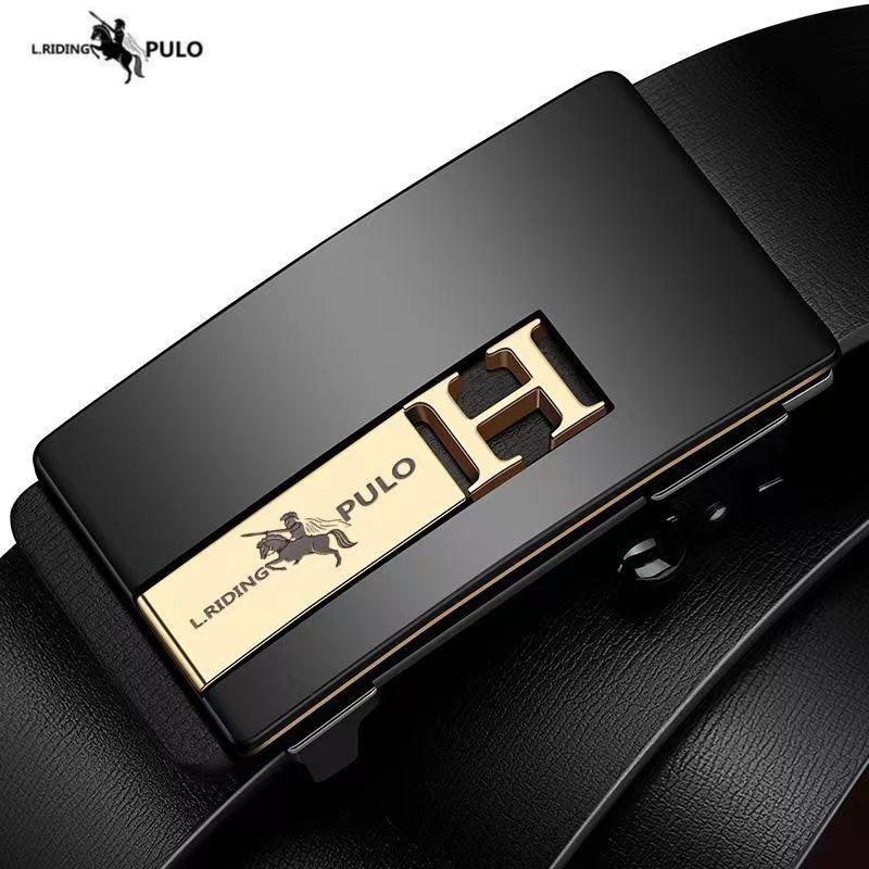 L.RIDING PULO Men's Automatic Buckle Belt, Very Fashionable and Durable