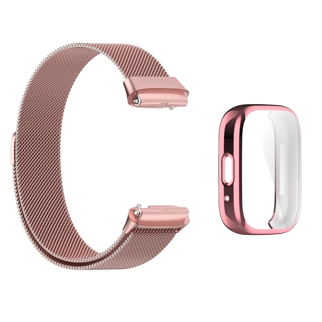 Ремешок для Xiaomi Redmi Watch 3 Active/3 Lite с мягким ТПУ-чехлом и защитой экрана, сменный металлический миланский магнитный ремешок