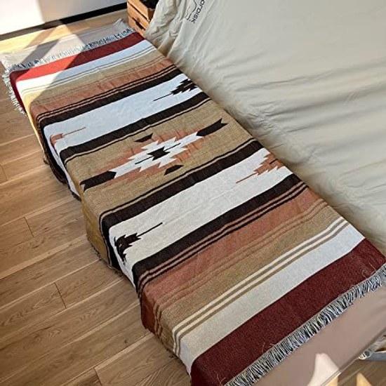 Peel Forest Multi Cover Mexican Rug Native Pattern Ortega Camp Saddle Blanket Car Sleeping Mat Outdoor Van Life 130X160cm