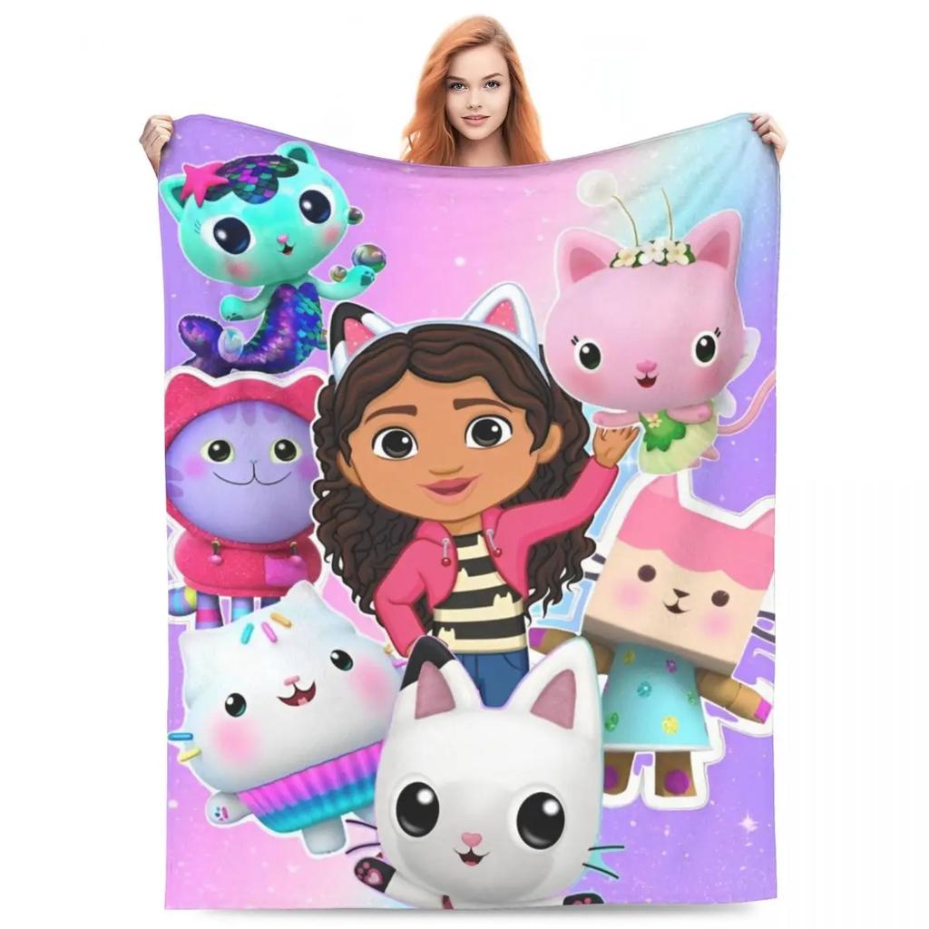Милые одеяла для кукольного домика G-Gabbys Girl из флиса Весенне-осеннее Волшебный дом Дышащее Мягкое Одеяло-плед для Кровати Дивана Коврик Кусок