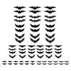 60 PCs Halloween Bats Wall Decor Battery Powered Bats Decorations Wall Stickers for Halloween Party Bedroom Window Decorations